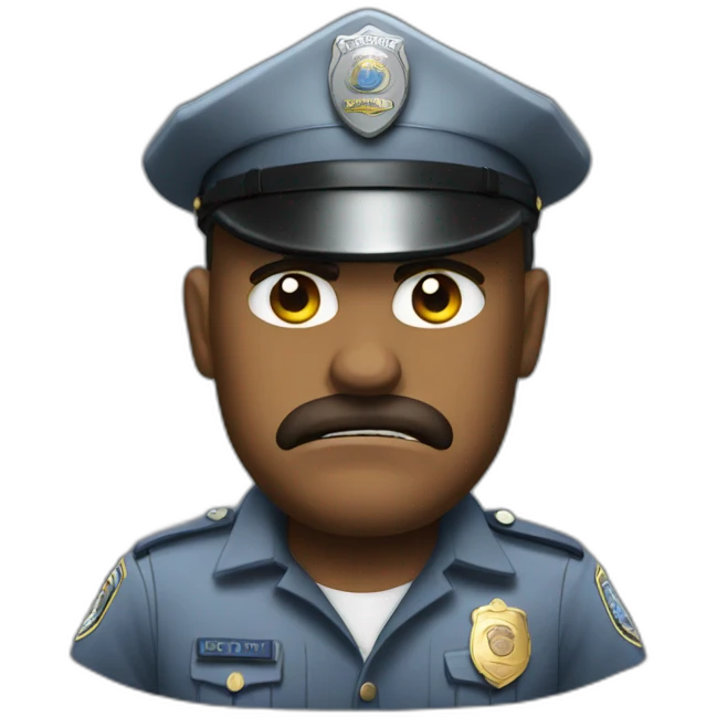 Angry cop emoji