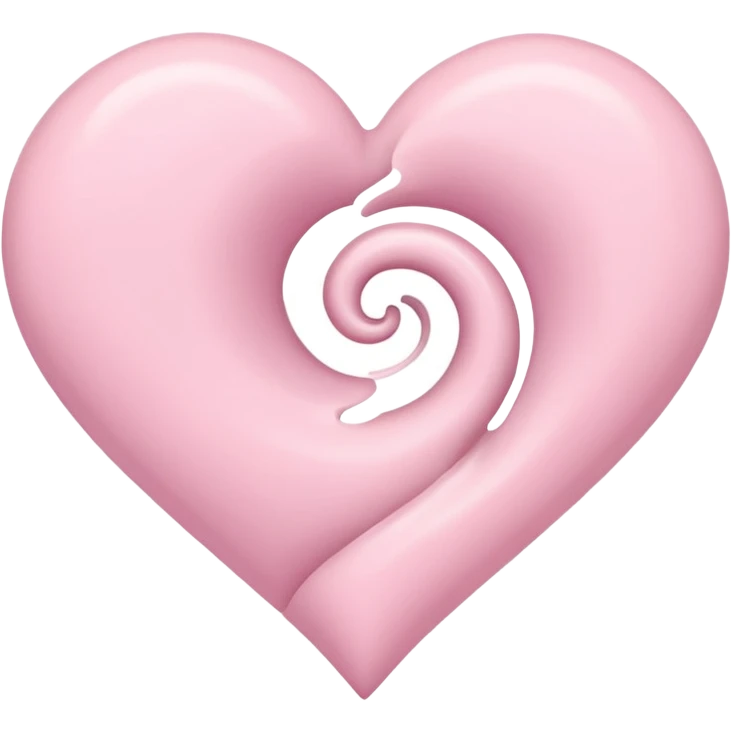 pastel heart with a soft swirl pattern emoji