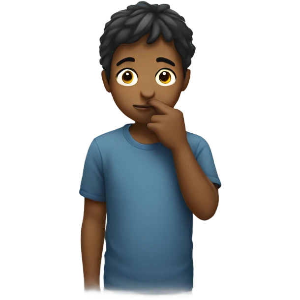 boy picking nose emoji