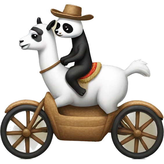 Llama riding panda  emoji