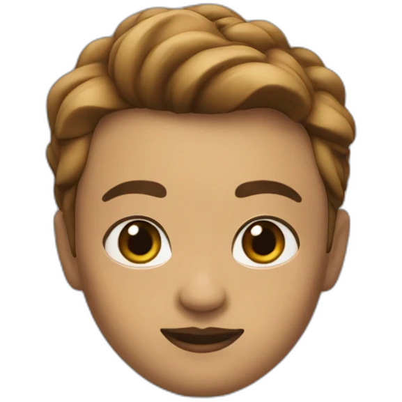 Memoji brun yeux bleus jeune emoji