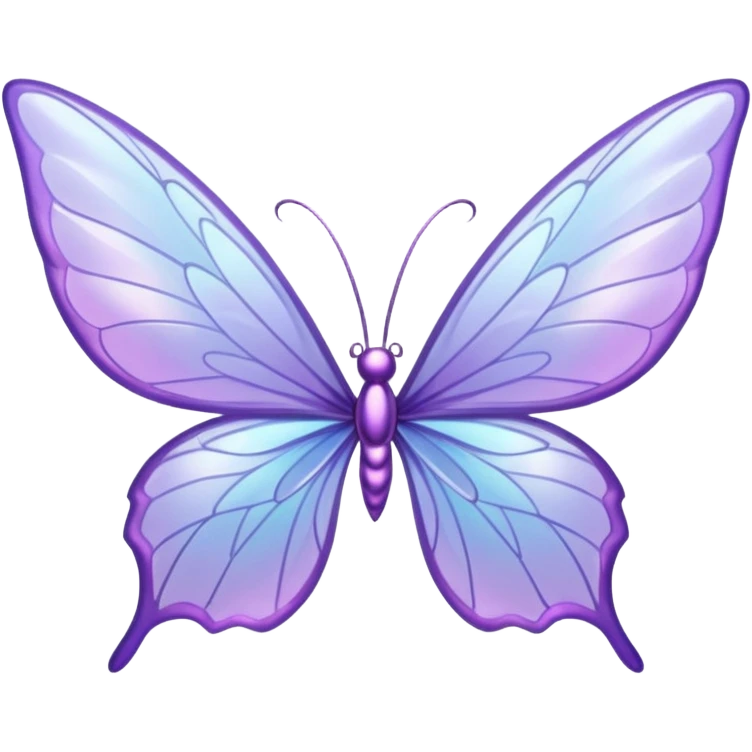 Lilac fairy wings without butterfly emoji