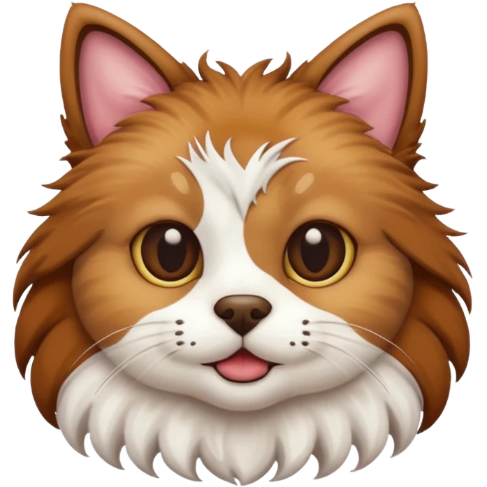 cat fused with dog emoji