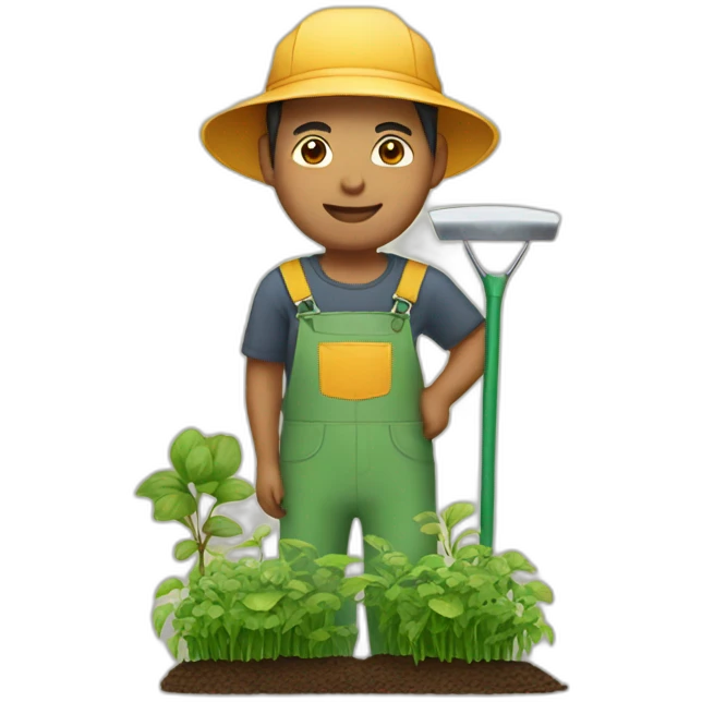 gardener with asian eyes emoji