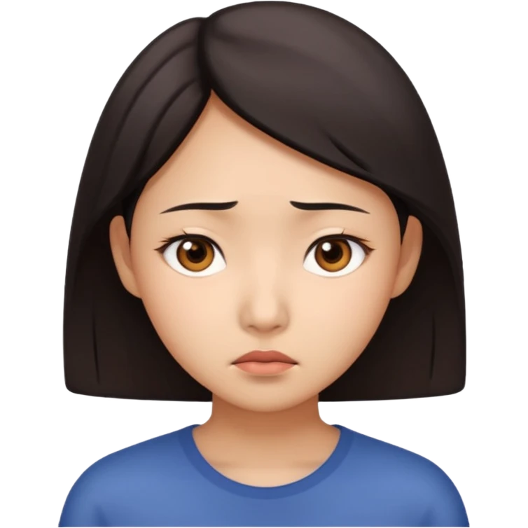 worried asian woman emoji