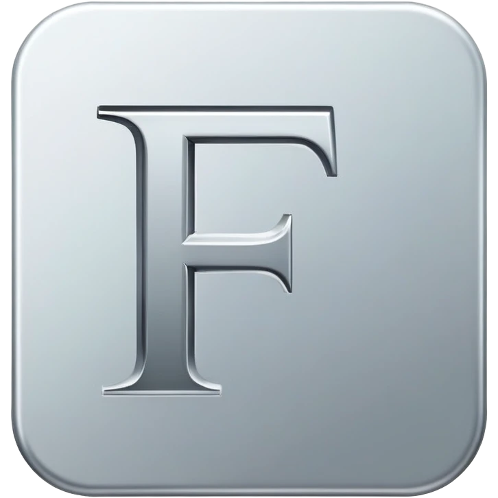 Font setting icon with letter F emoji