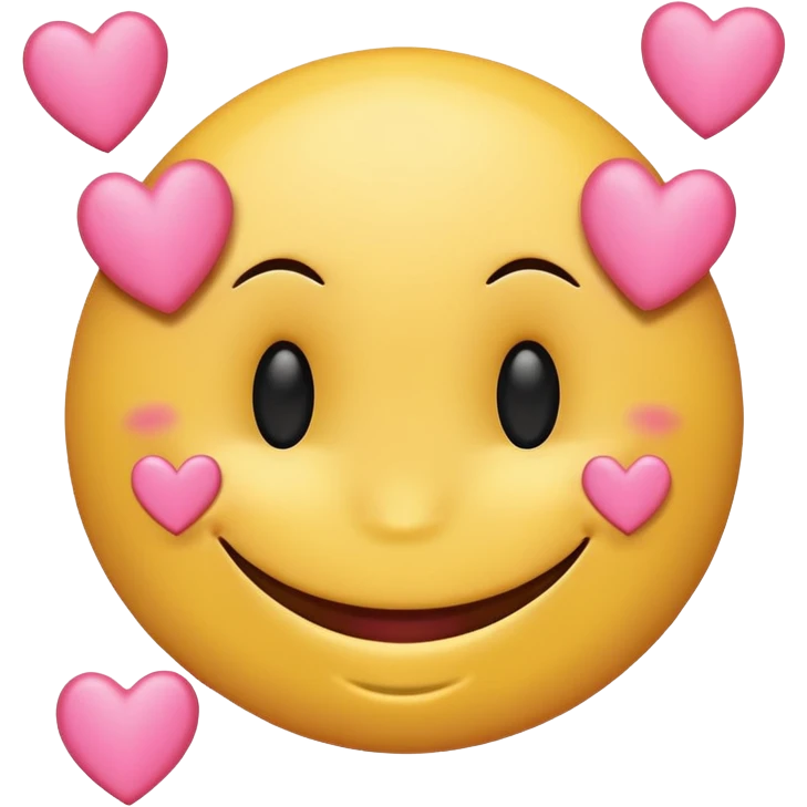Smiley with pink hearts  emoji