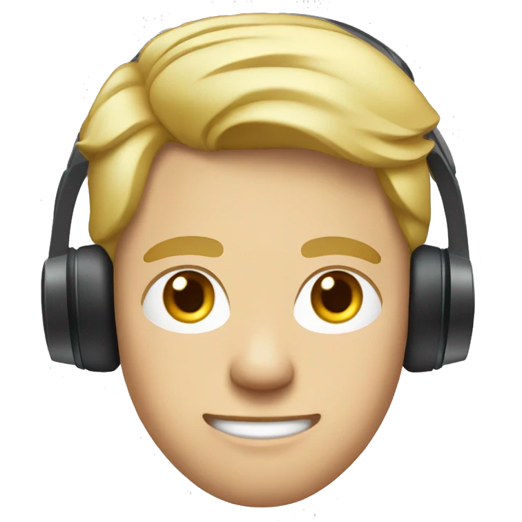 a man with headsets blond hair in vietnam emoji
