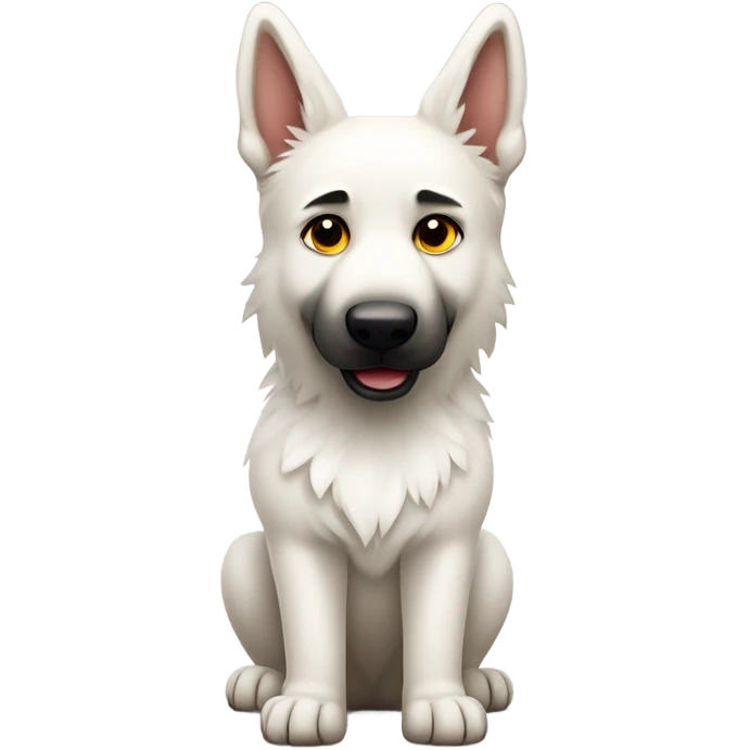 White German shepherd  emoji