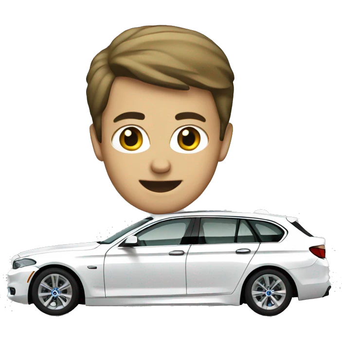 white bmw 5 series emoji