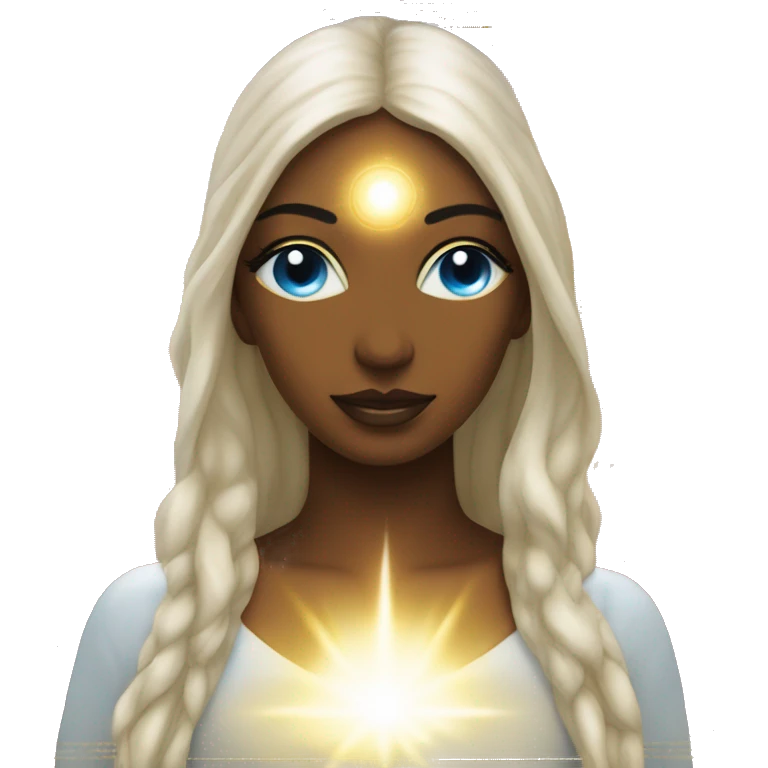 Pleiadian radiant glowing diva woman female third eye emoji