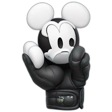 kaws mickey mouse glove emoji