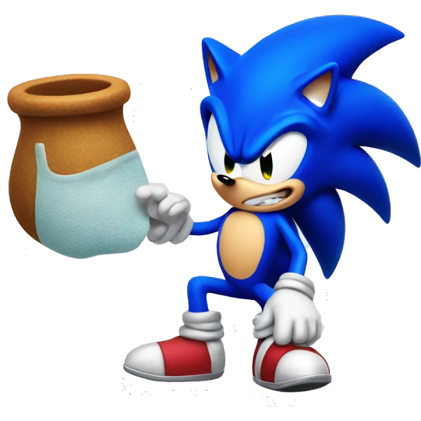 Sonic the hedgehog being sick emoji