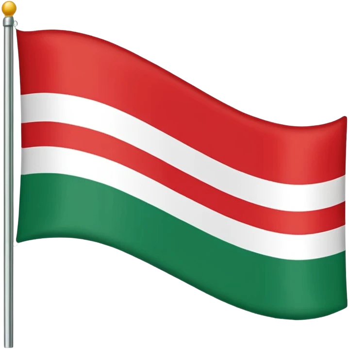I want a green flag on one side, red in the middle, and white between the green and red. emoji