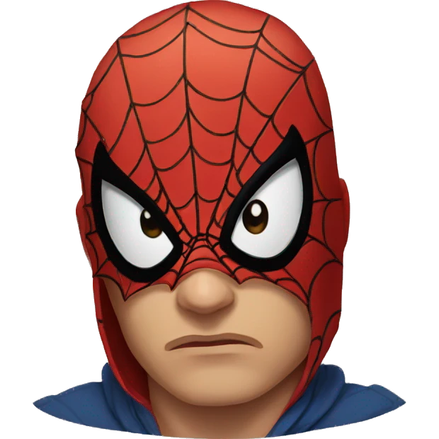 Spiderman sad emoji