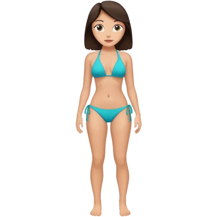 600 pound ssbbw. Full body. Dark Brown hair, in bikini, white woman emoji
