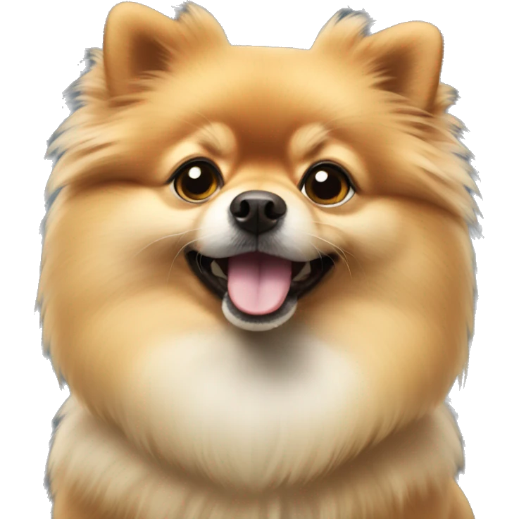 The Pomeranian dog emoji