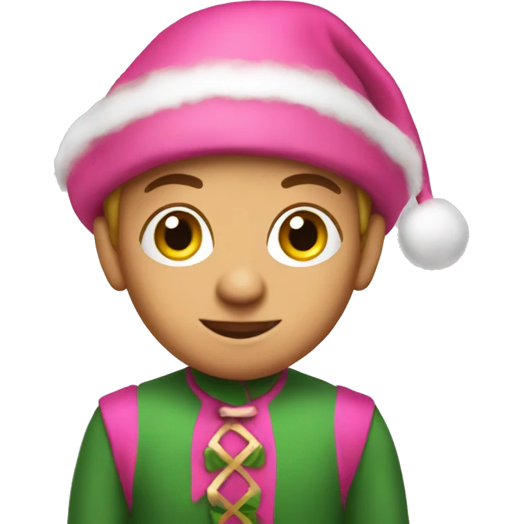 Pink christmas elf  emoji