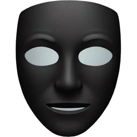 A black anonymous mask  emoji