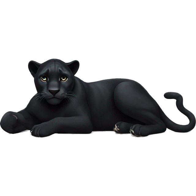 Black panther laying down emoji