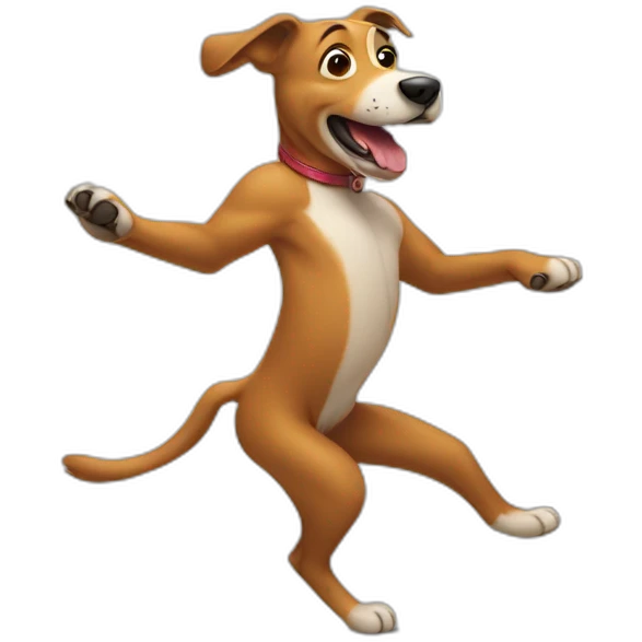 Dog dancing emoji