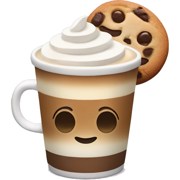 Latte with cookie  emoji