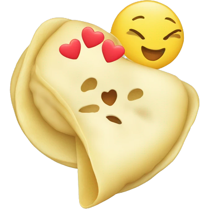 Perogy and hearts emoji