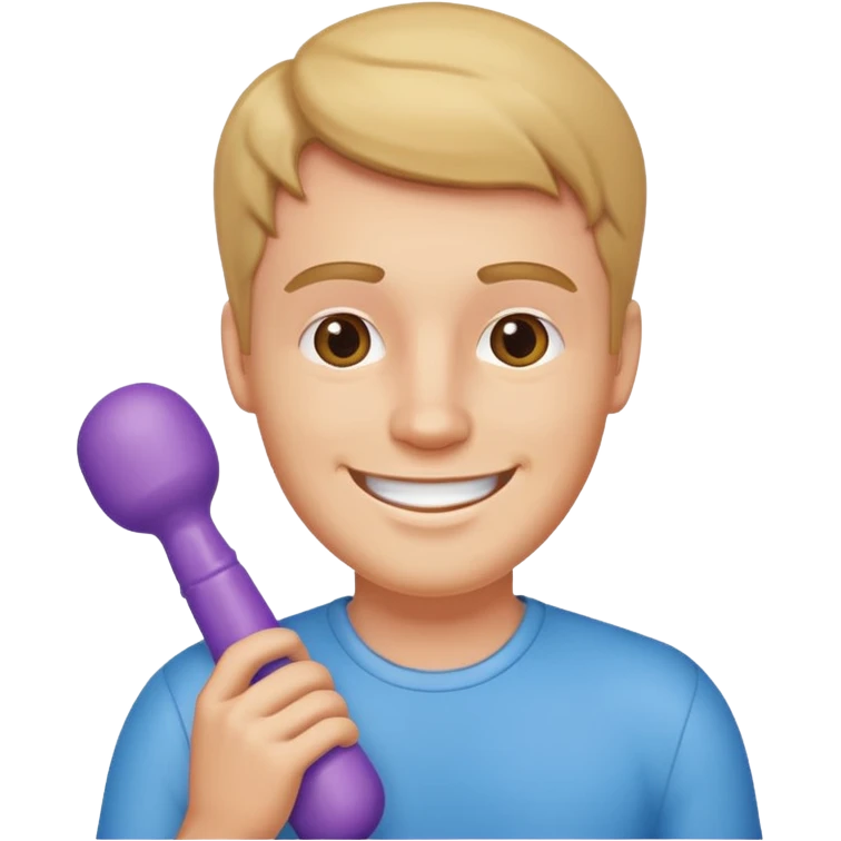 White guy with a dildo emoji