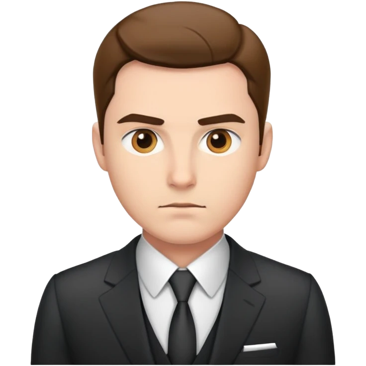 Professional man in a suit with serious expression emoji