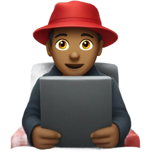 RedHat fedora on train emoji