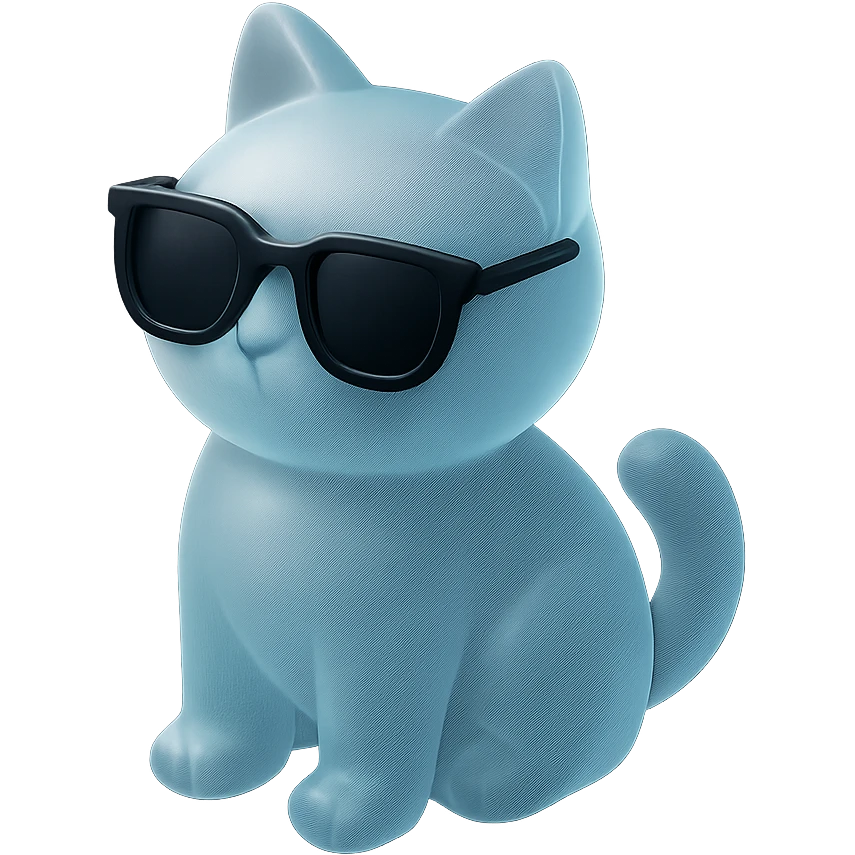 Cat wearing sunglasses emoji