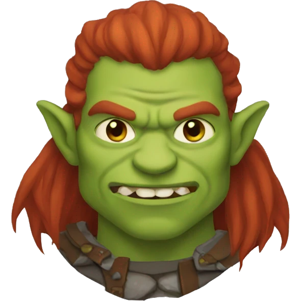 orc with redhair emoji