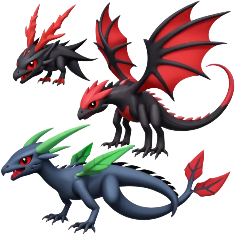 Yveltal-Darkrai-Genesect-Flygon-Lunala-Vikavolt-fusion emoji