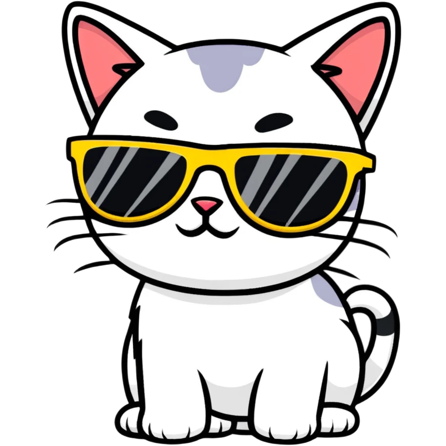 Cat with sunglasses emoji