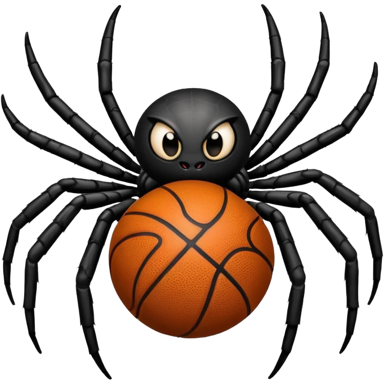 A spider with a basketball emoji