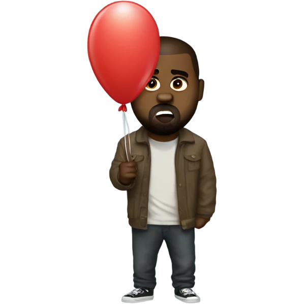 kanye with balloon in mouth emoji