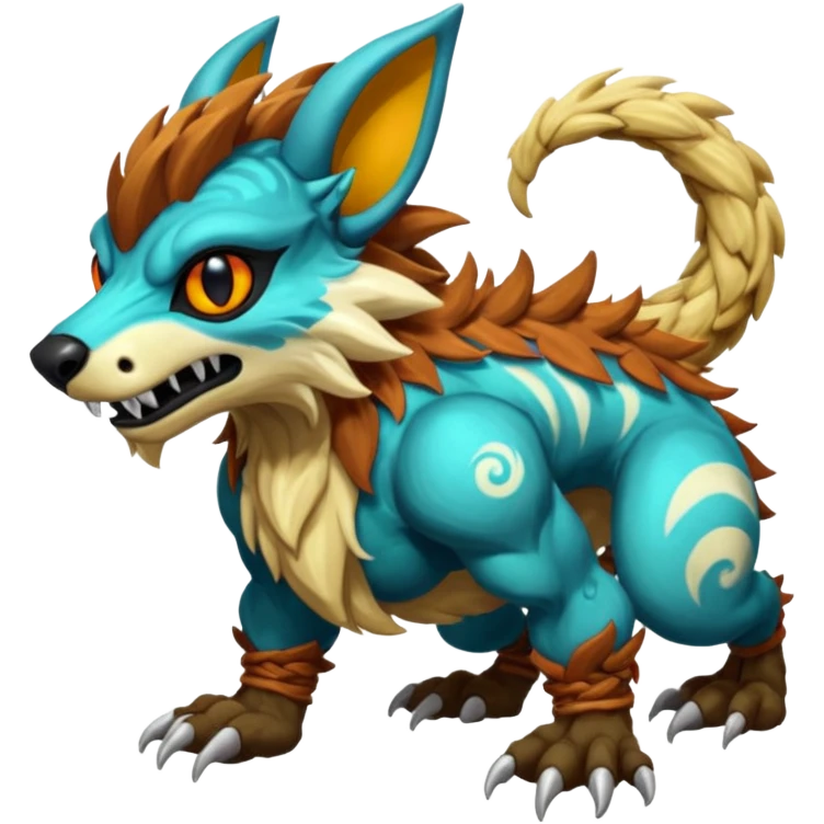 Vernid-Protogen-Grem2-Wickerbeast-Bagbean-animal-fusion-hybrid-creature emoji