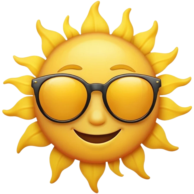 A cool sun wearing sunglasses emoji