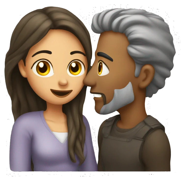 A man , he Kiss his women  emoji