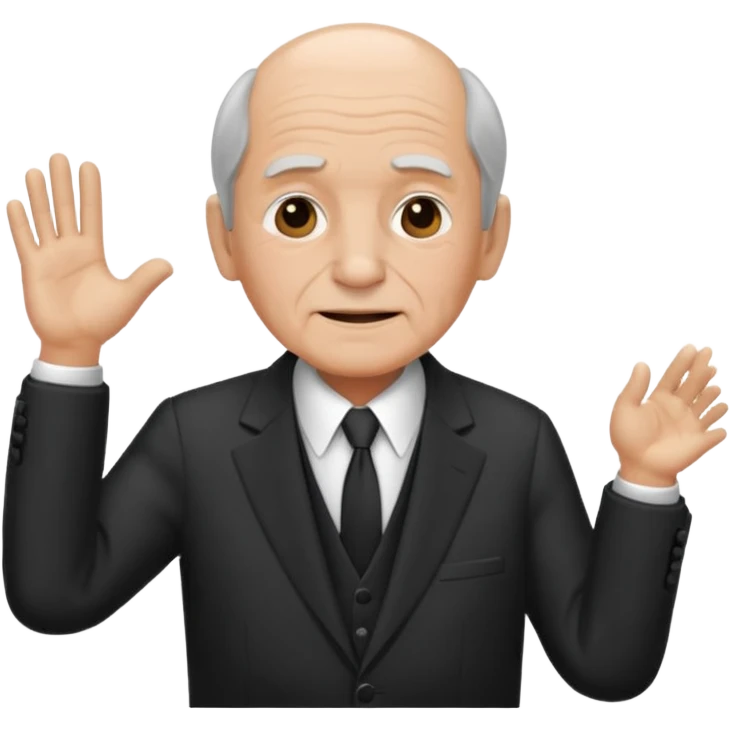 old man  music conductor emoji