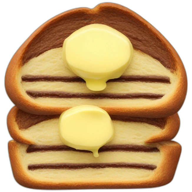 Nutella Brot mit Butter emoji