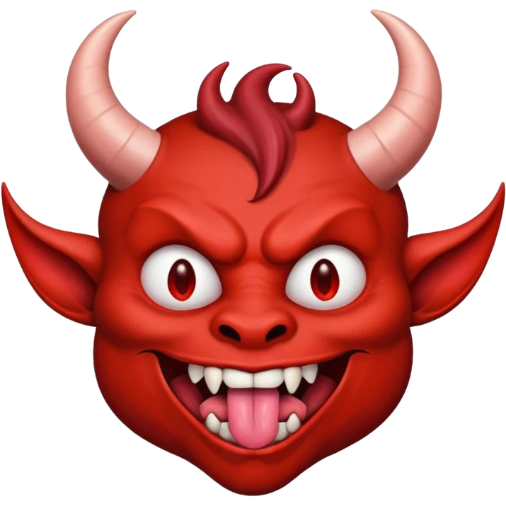 Devil sticking out tongue emoji