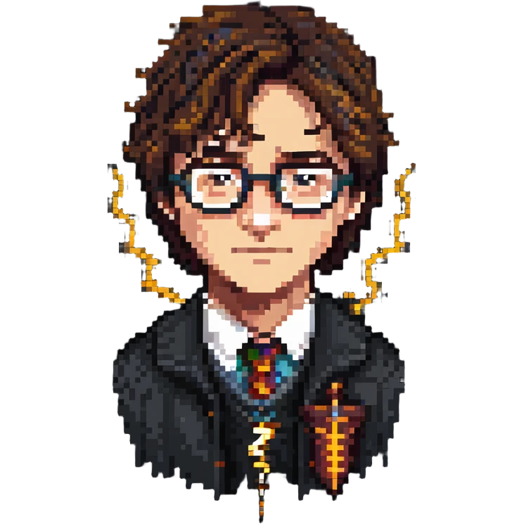Harry Potter with glasses and lightning scar emoji
