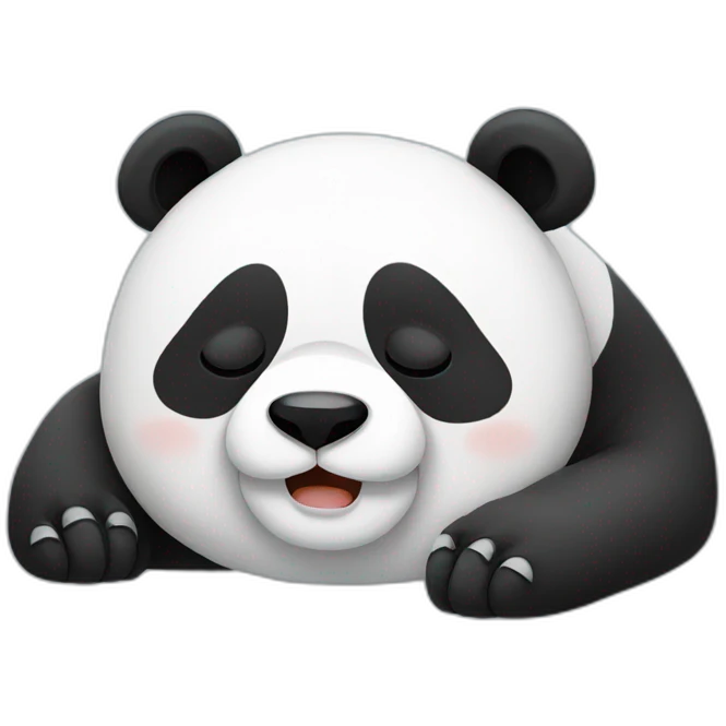 A sleepy panda  emoji