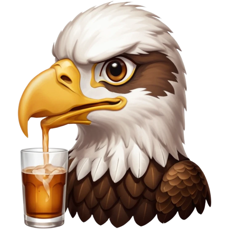 Eagle drinking Malort  emoji