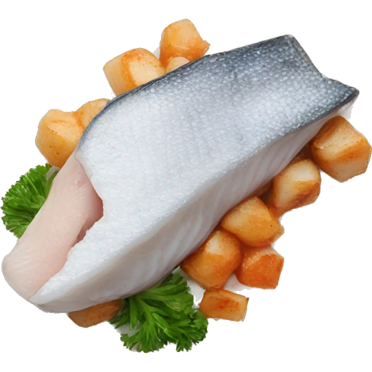 Pacific cod steak with the silver skin emoji
