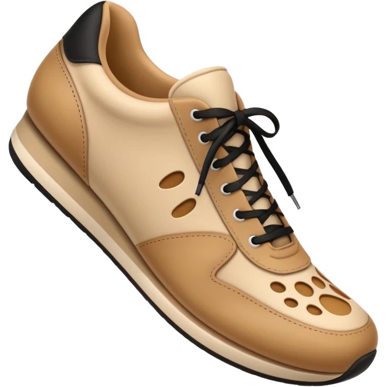 3D Apple-style emoji of a shoe with a foot inside, stepping and showing a clear shoe print below.







 emoji