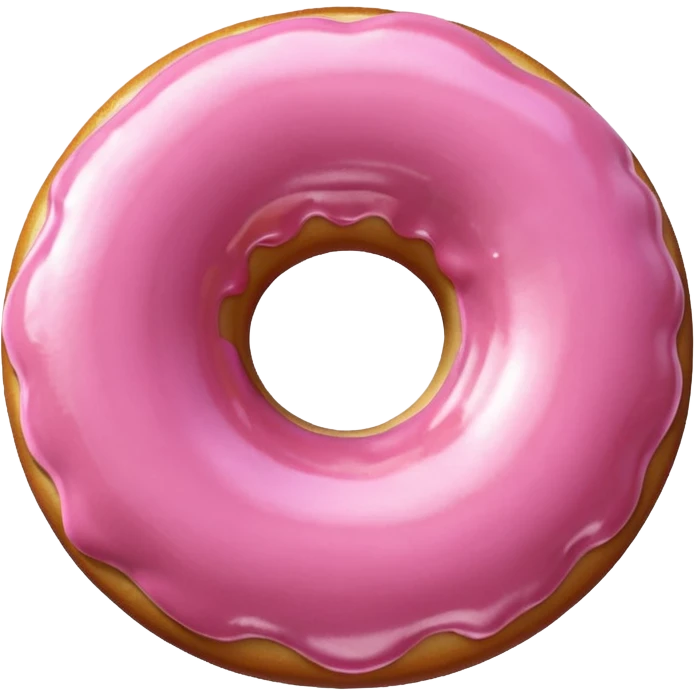 light pink metallic 3d donut shape emoji