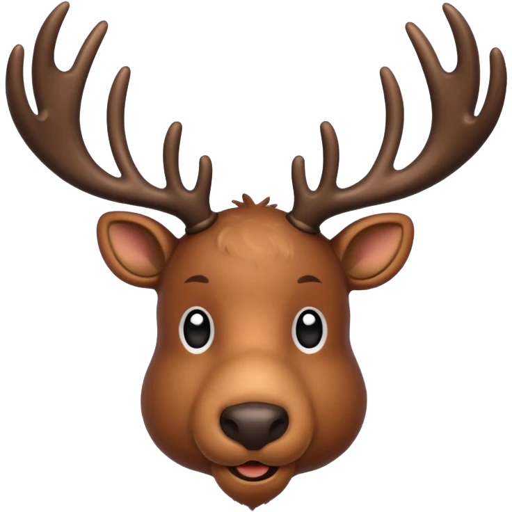 realistic reindeer emoji