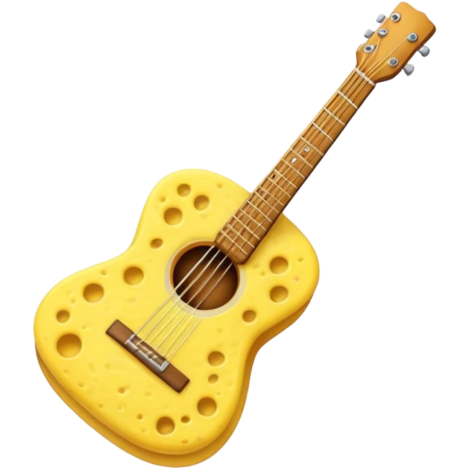 a sponge playing guitar emoji